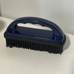 Norwex‎ Rubber Brush Cleaning Scrub Furniture Pet Hair 357010 Blue Ergonomic